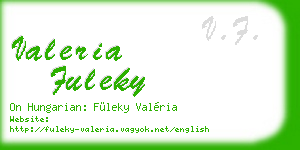 valeria fuleky business card