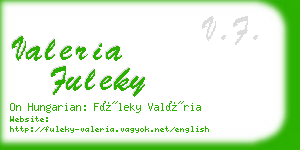 valeria fuleky business card